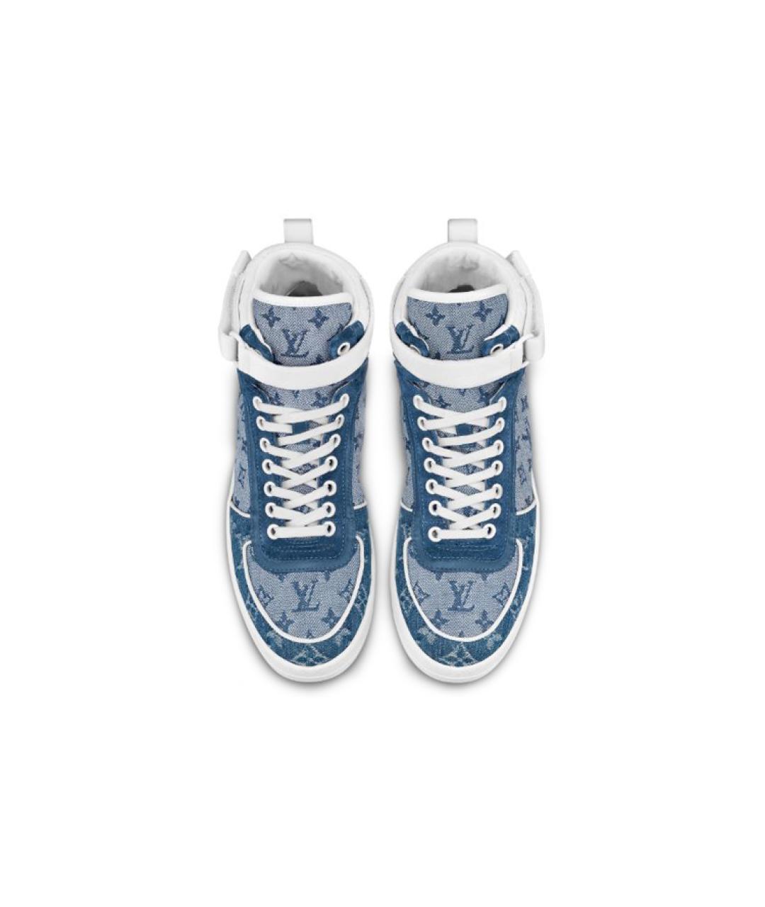LOUIS VUITTON Синие текстильные кеды, фото 4