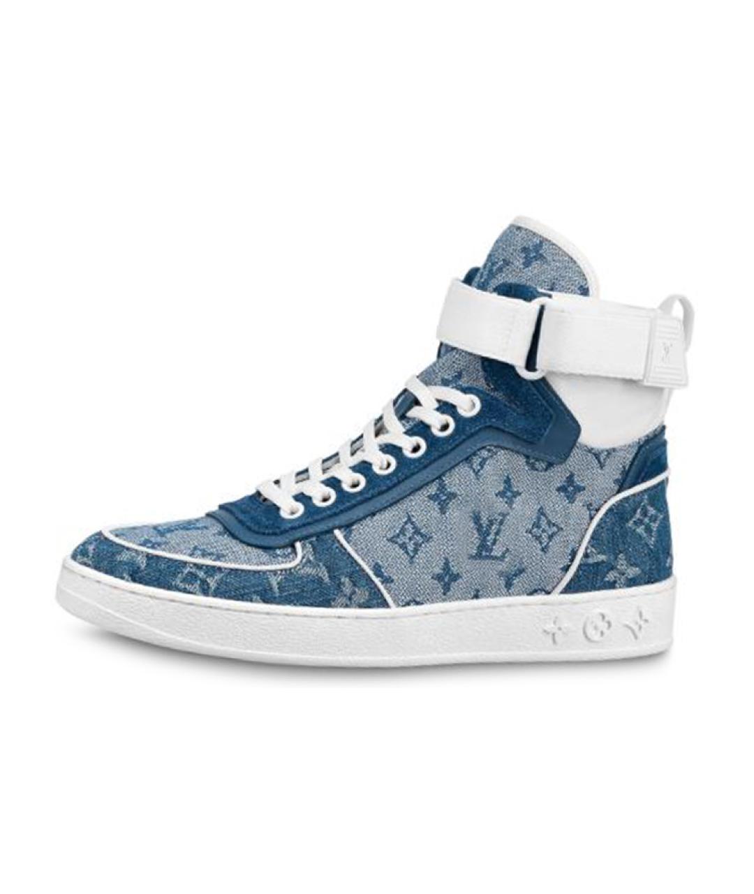 LOUIS VUITTON Синие текстильные кеды, фото 2