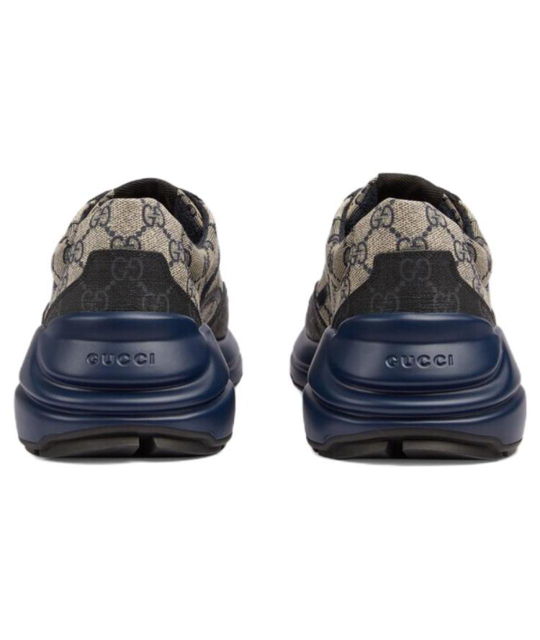GUCCI Темно-синие низкие кроссовки / кеды, фото 4