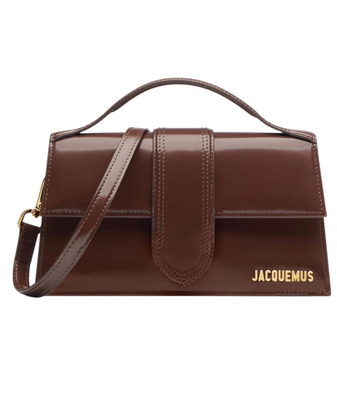 JACQUEMUS Коричневая кожаная сумка через плечо, фото 8