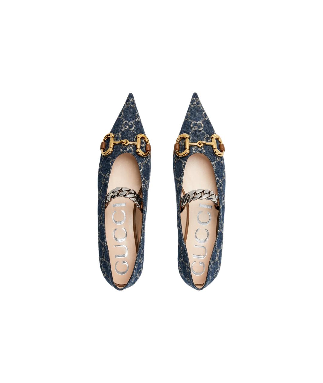 GUCCI Синие балетки, фото 5