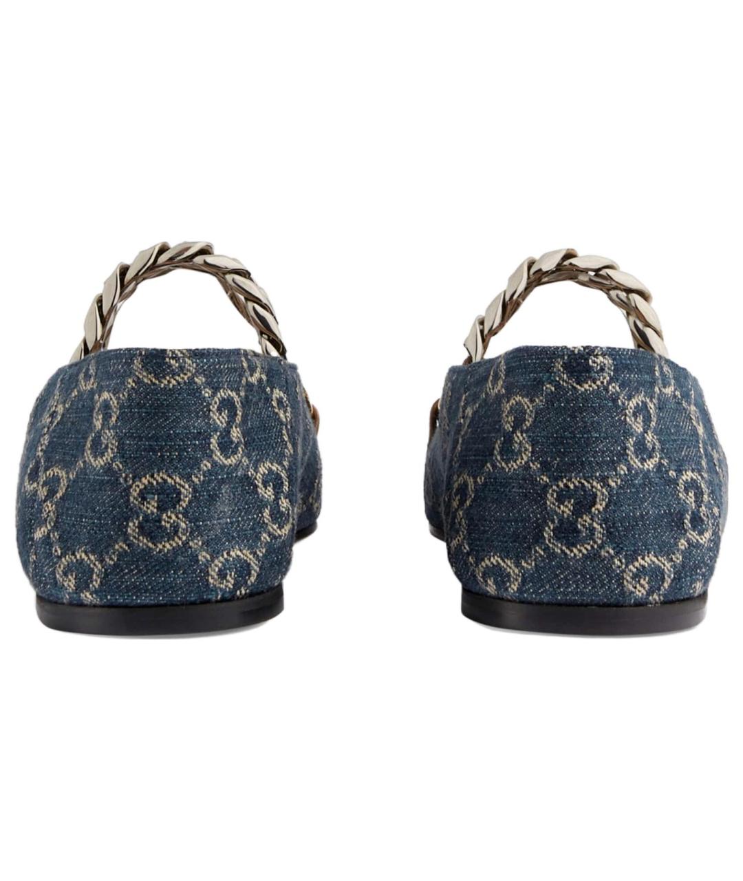 GUCCI Синие балетки, фото 6
