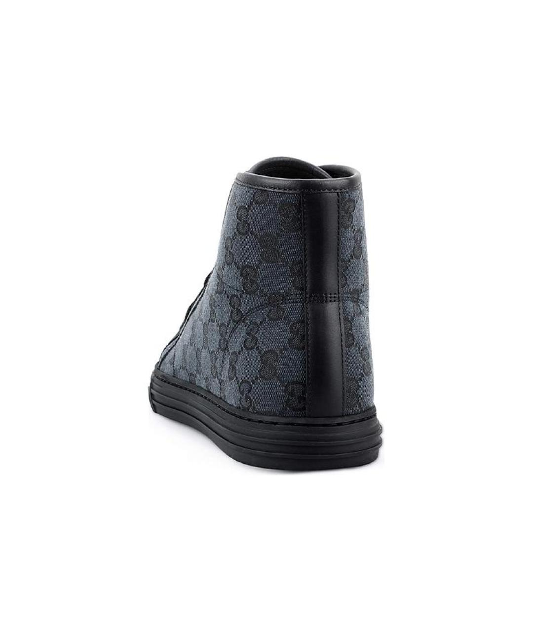 GUCCI Темно-синие высокие кроссовки / кеды, фото 4