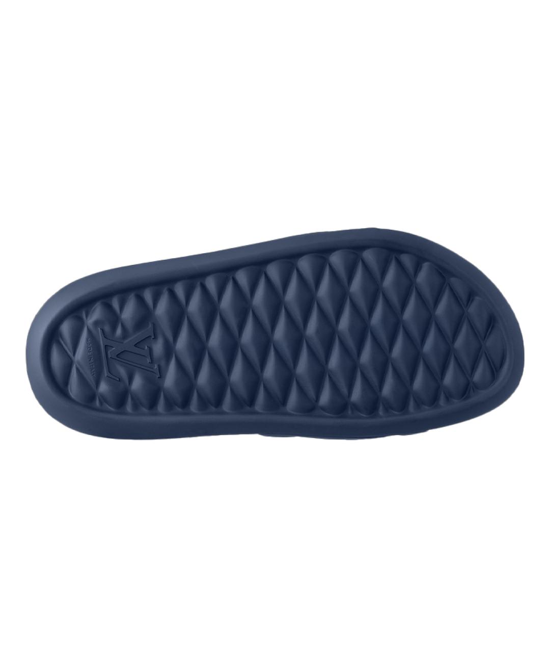 LOUIS VUITTON Синие шлепанцы, фото 5