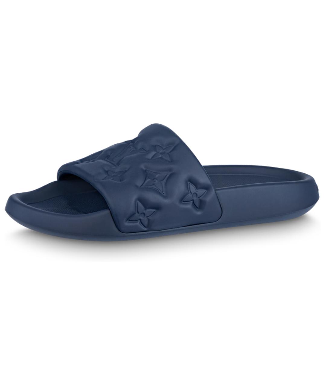LOUIS VUITTON Синие шлепанцы, фото 2