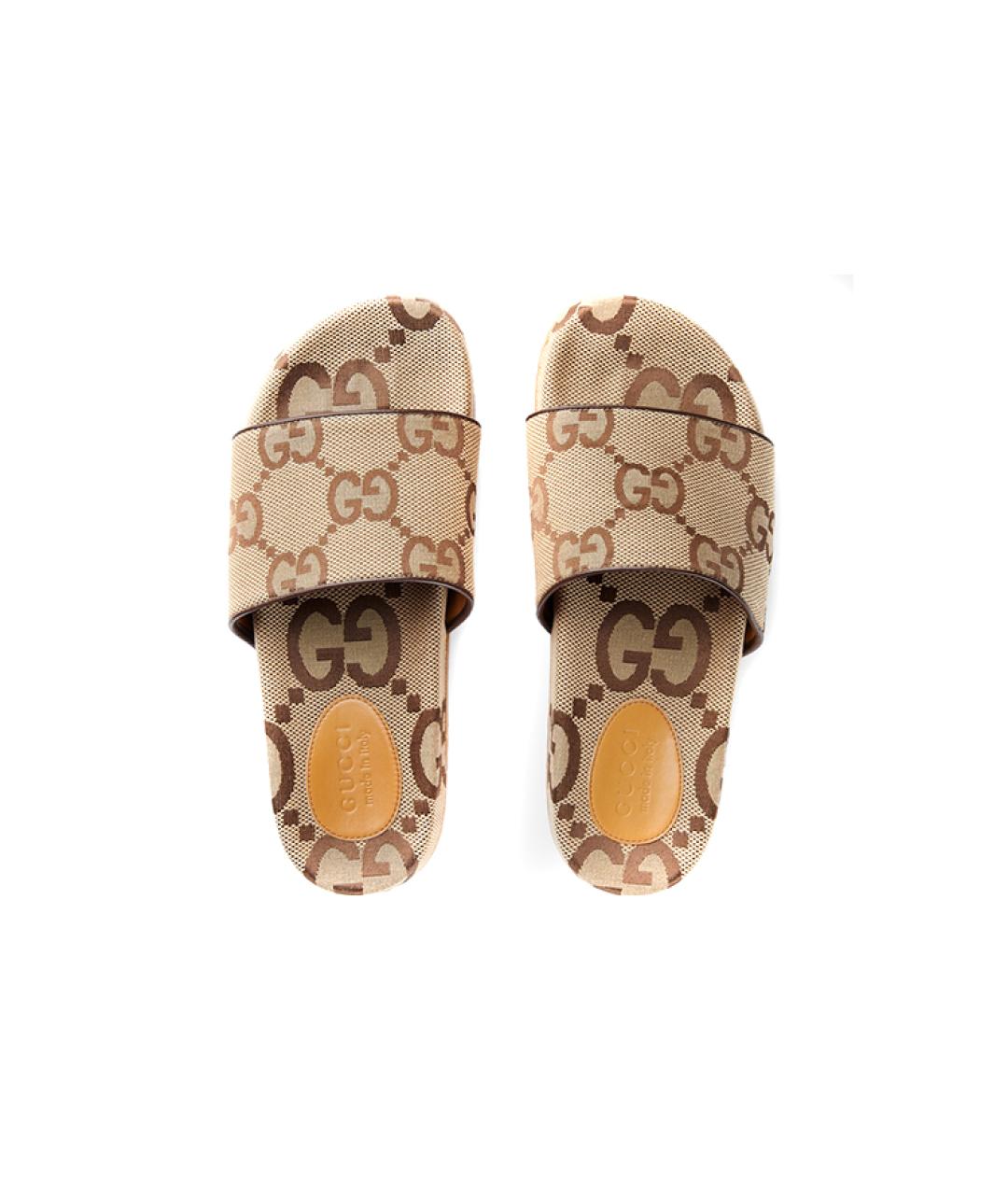 GUCCI Бежевые сандалии, фото 3