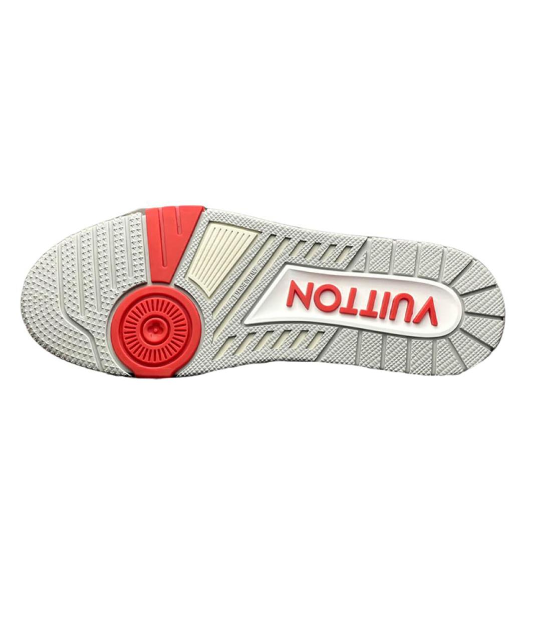 LOUIS VUITTON Белые кожаные низкие кроссовки / кеды, фото 3