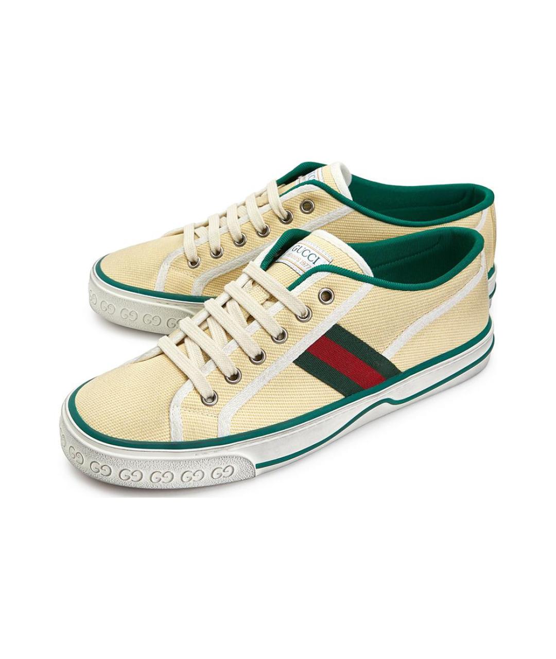 GUCCI Бежевые низкие кроссовки / кеды, фото 2