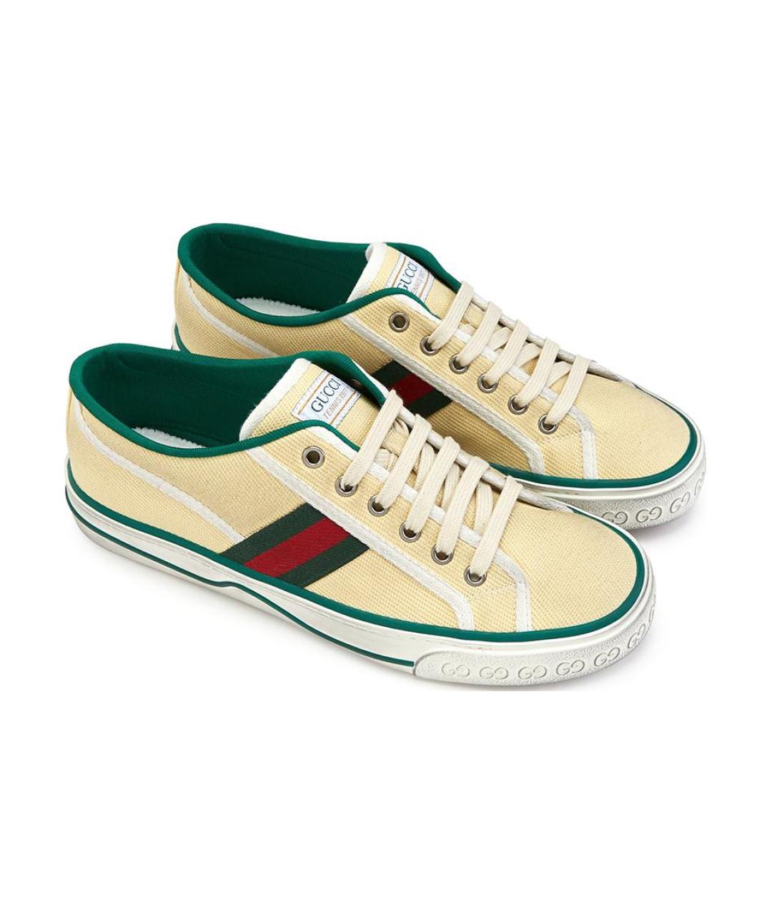 GUCCI Бежевые низкие кроссовки / кеды, фото 3