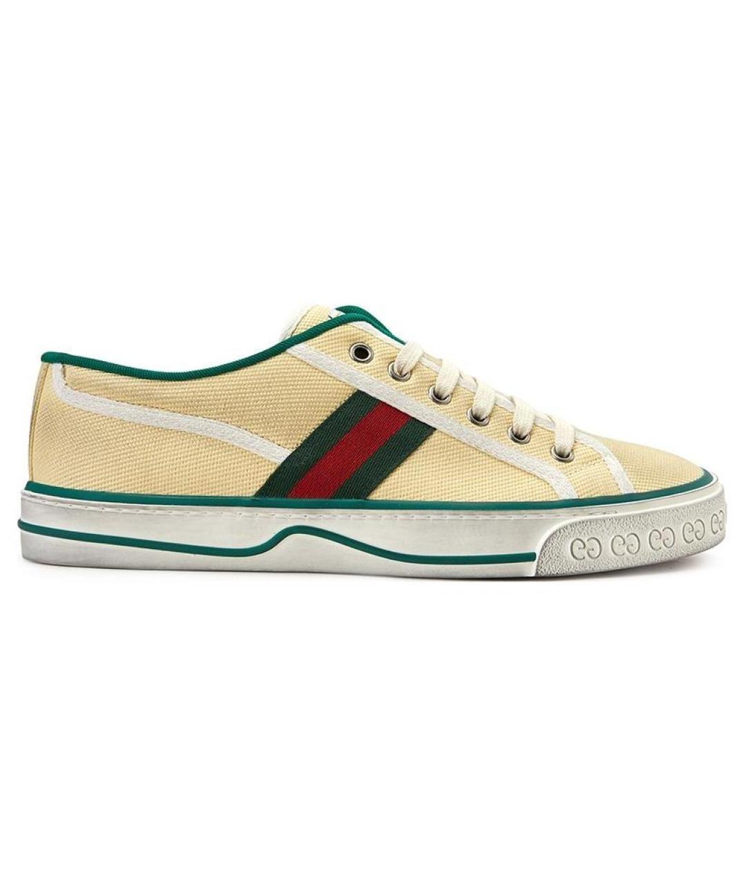 GUCCI Бежевые низкие кроссовки / кеды, фото 1