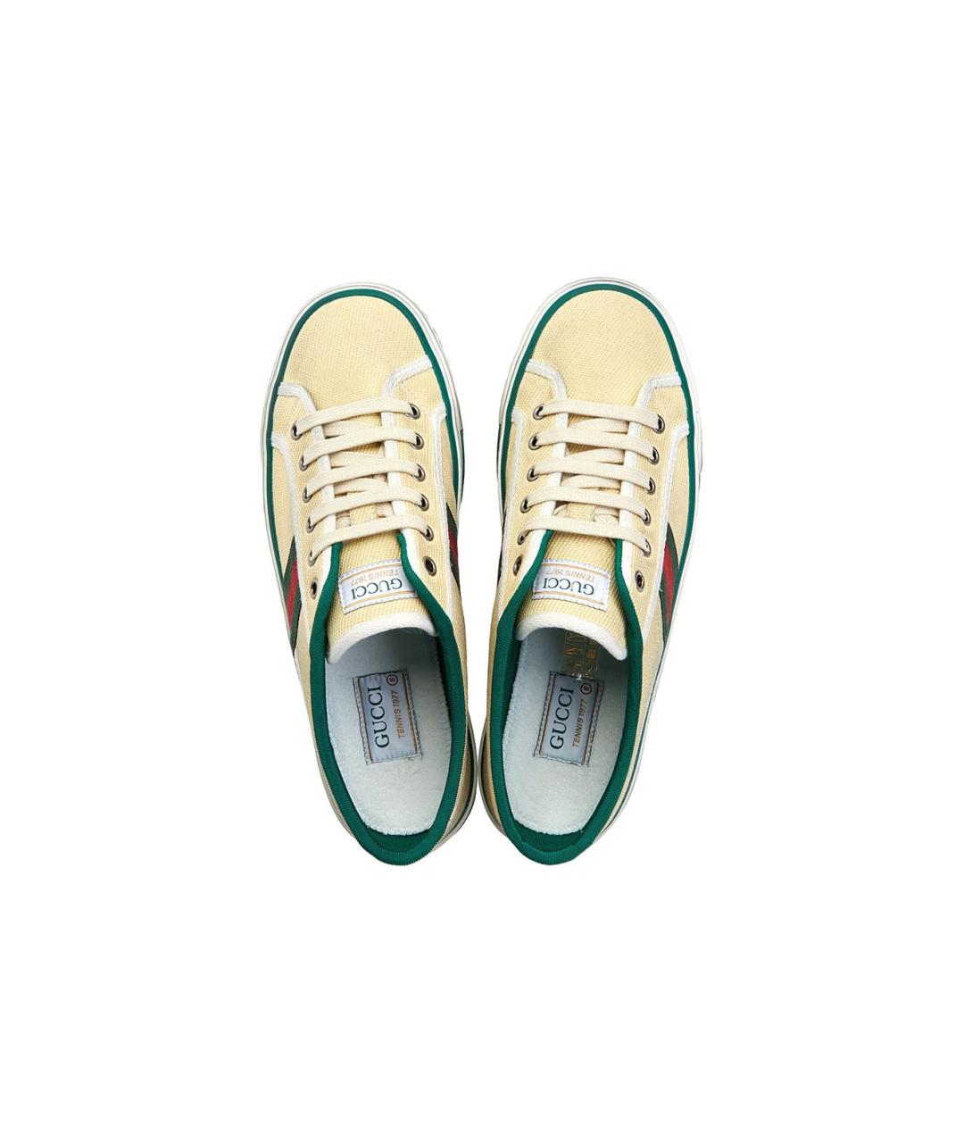 GUCCI Бежевые низкие кроссовки / кеды, фото 4