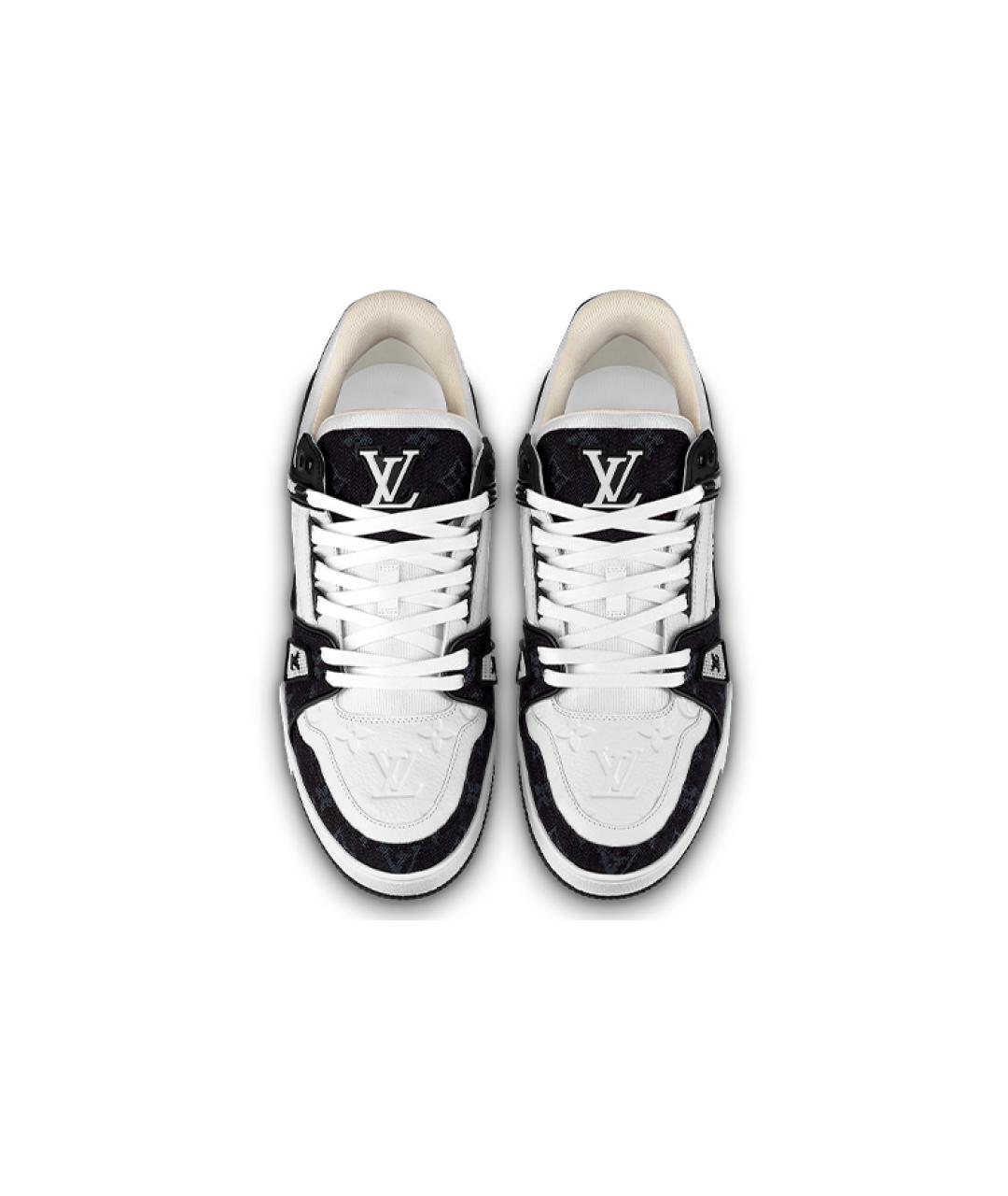 LOUIS VUITTON Белые кожаные кроссовки, фото 4