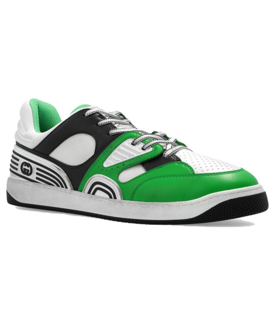 GUCCI Зеленые низкие кроссовки / кеды, фото 2