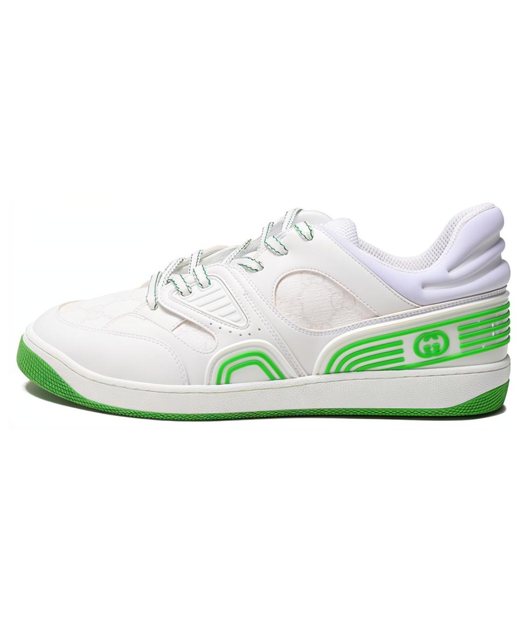 GUCCI Белые бархатные кроссовки, фото 2