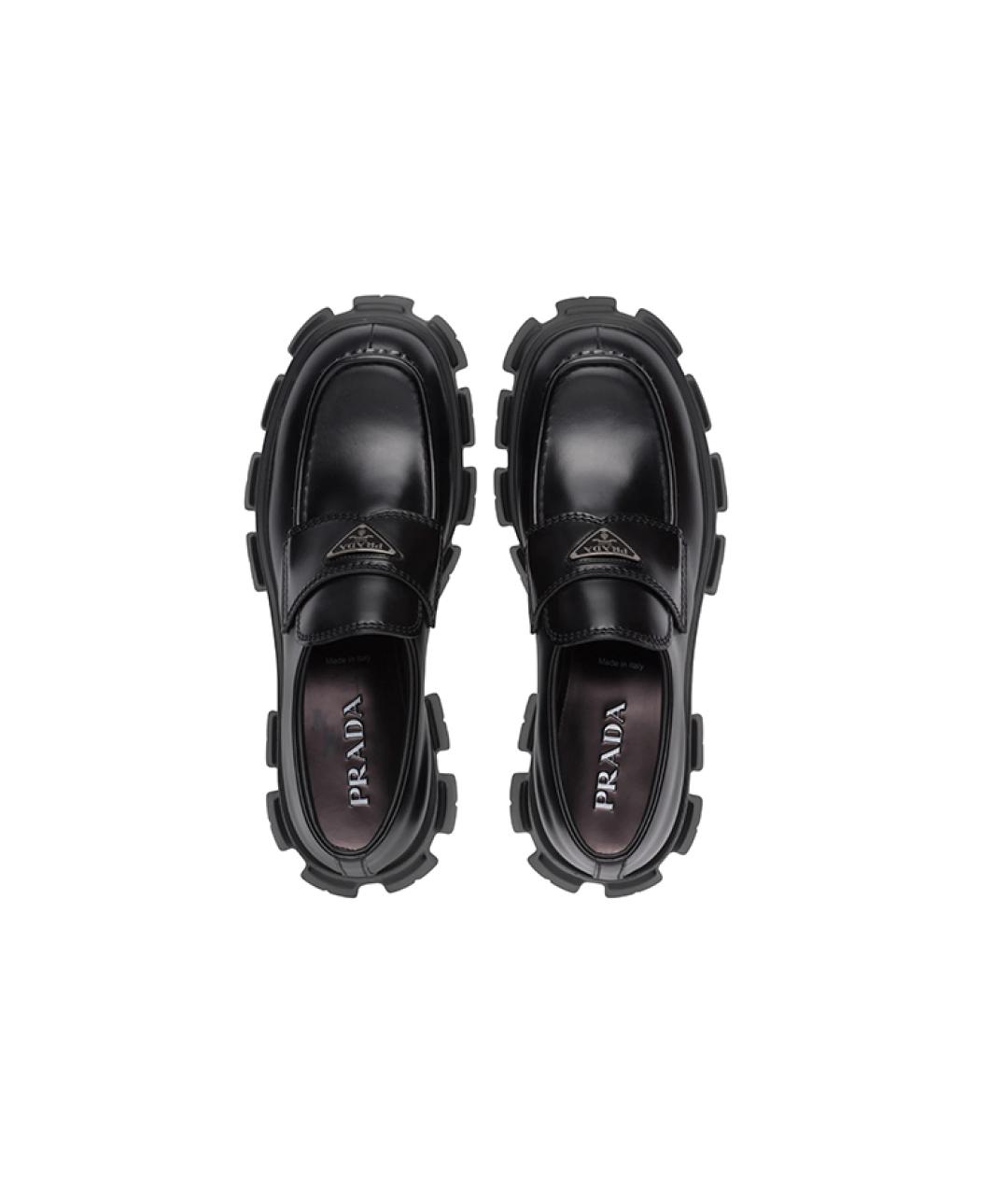 PRADA Черные кожаные лоферы, фото 4