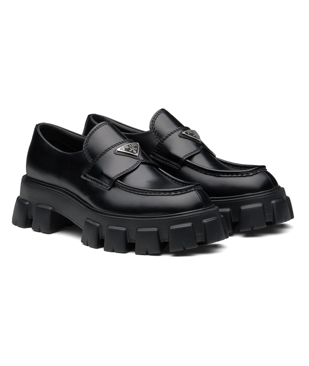 PRADA Черные кожаные лоферы, фото 3