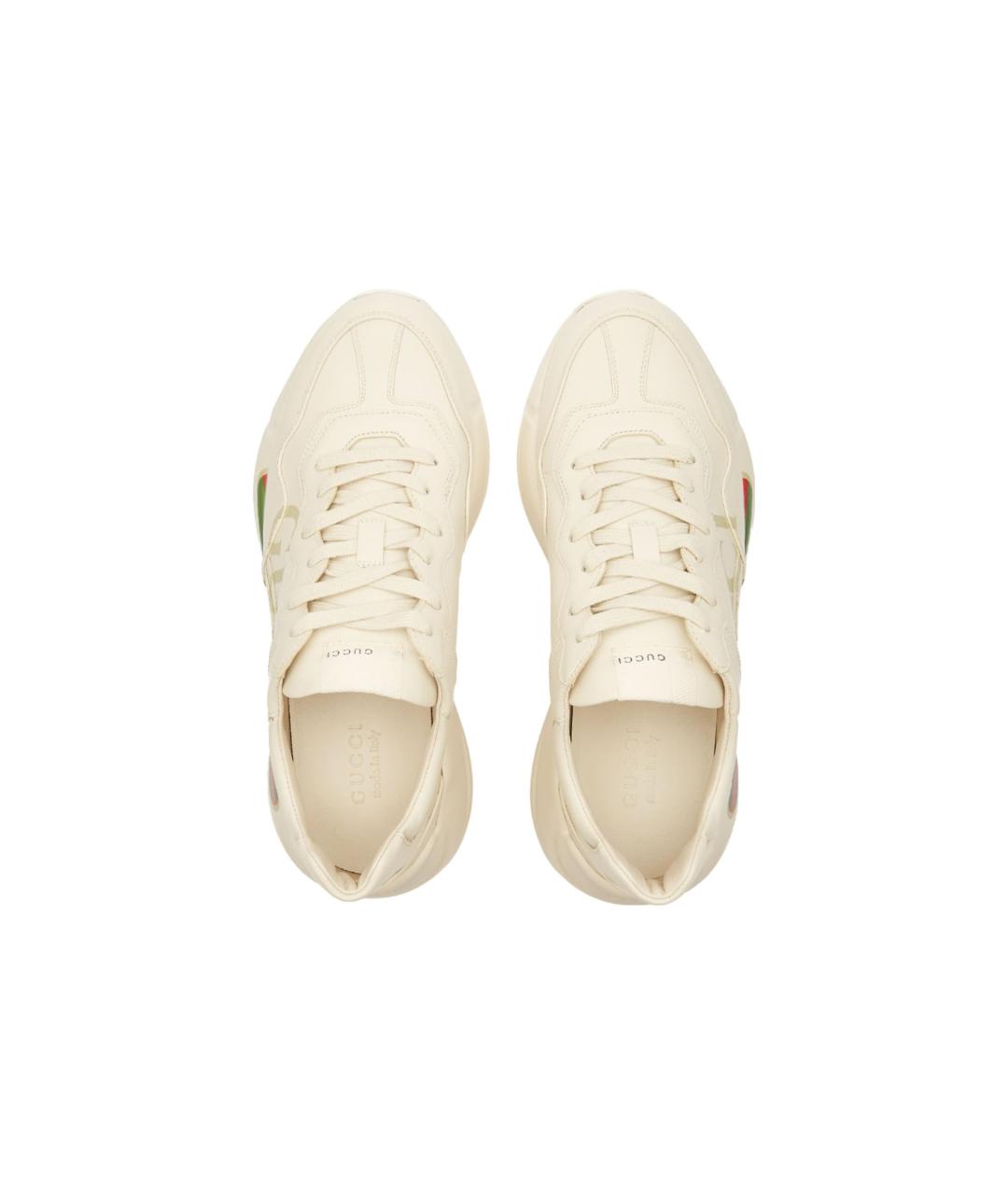 GUCCI Бежевые низкие кроссовки / кеды, фото 3