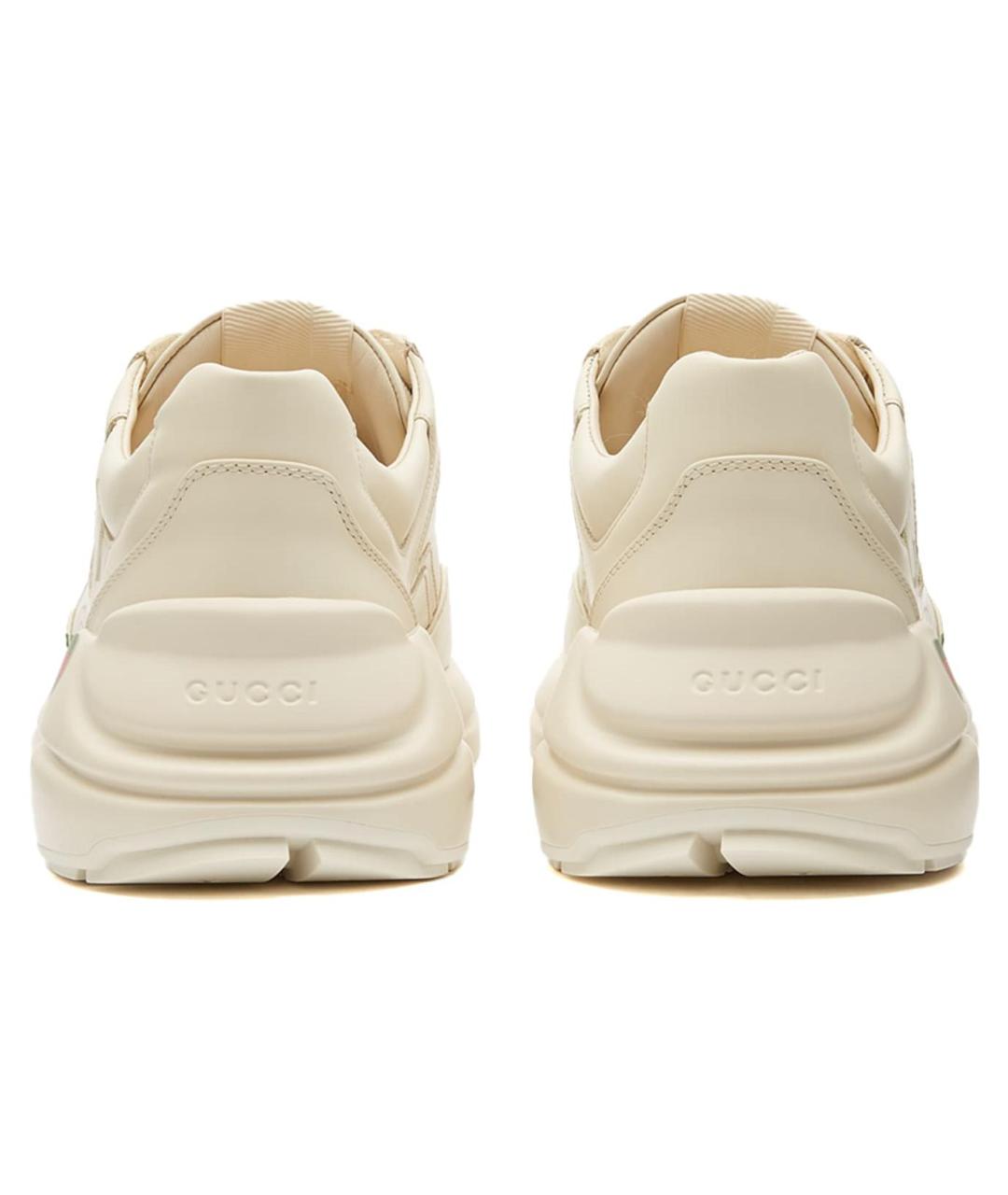 GUCCI Бежевые низкие кроссовки / кеды, фото 4