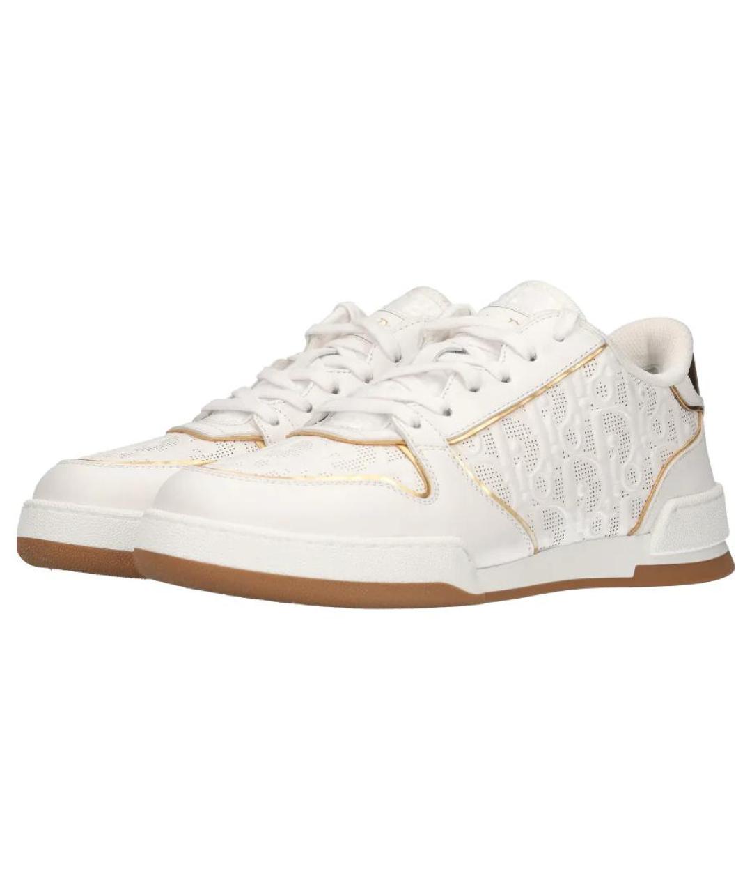 CHRISTIAN DIOR Белые кожаные кроссовки, фото 3