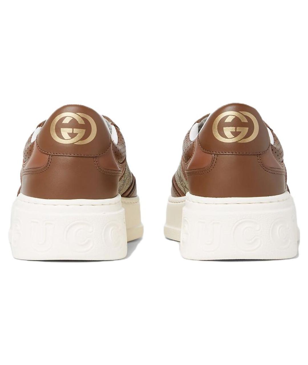 GUCCI Бежевые низкие кроссовки / кеды, фото 5