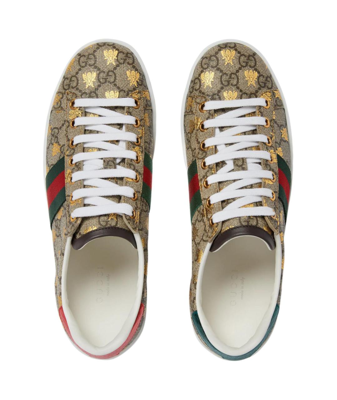 GUCCI Бежевые кеды, фото 3