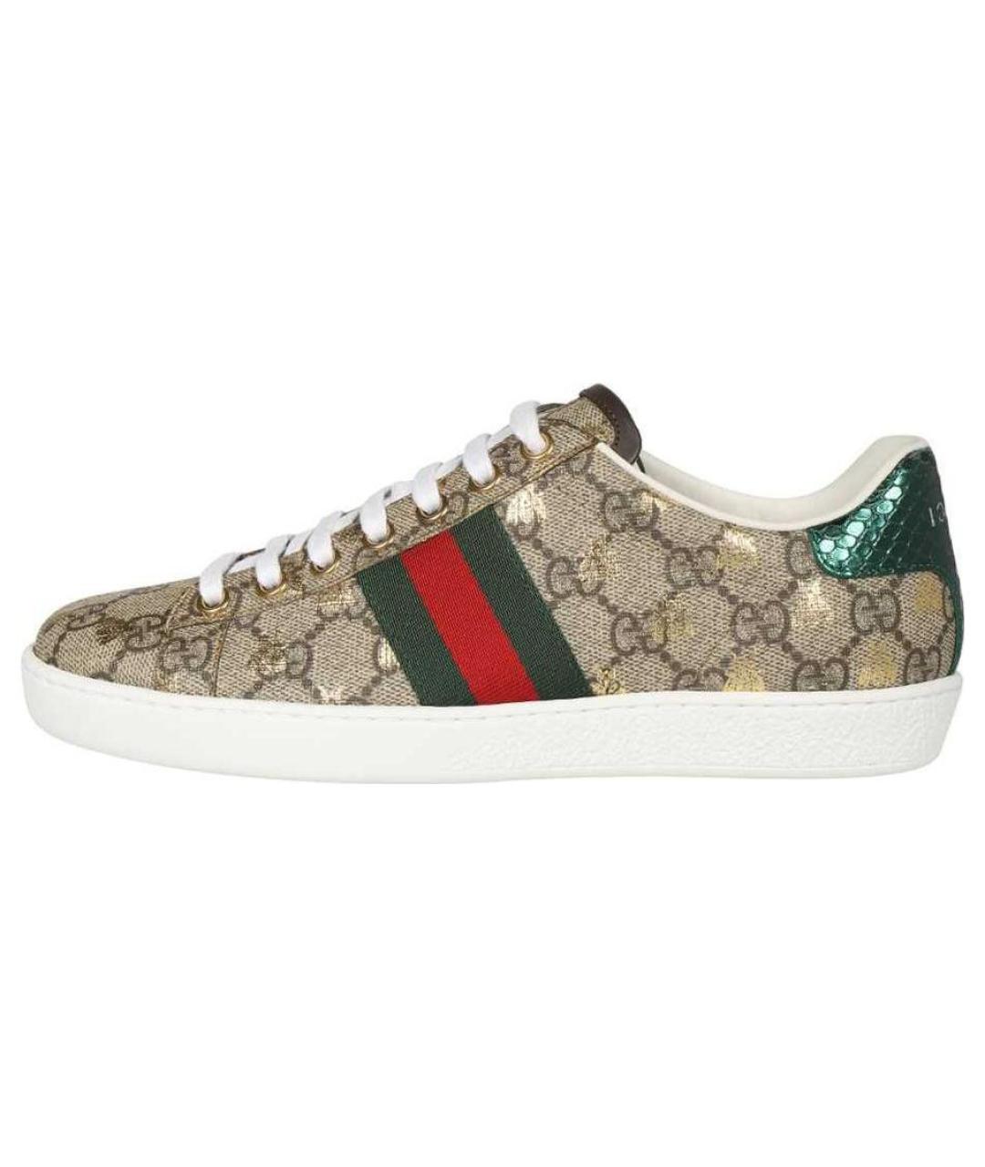 GUCCI Бежевые кеды, фото 2