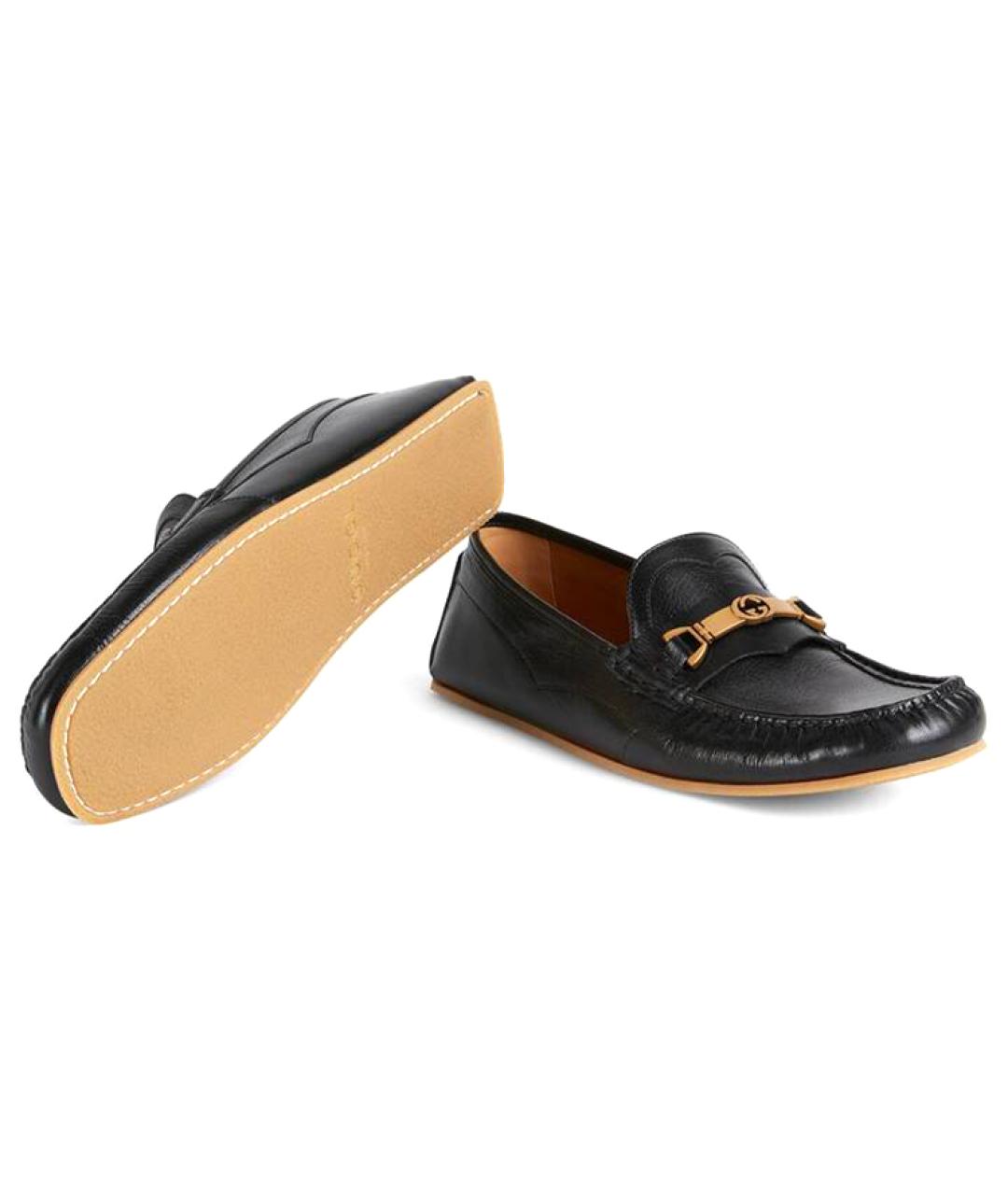 GUCCI Черные кожаные лоферы, фото 5