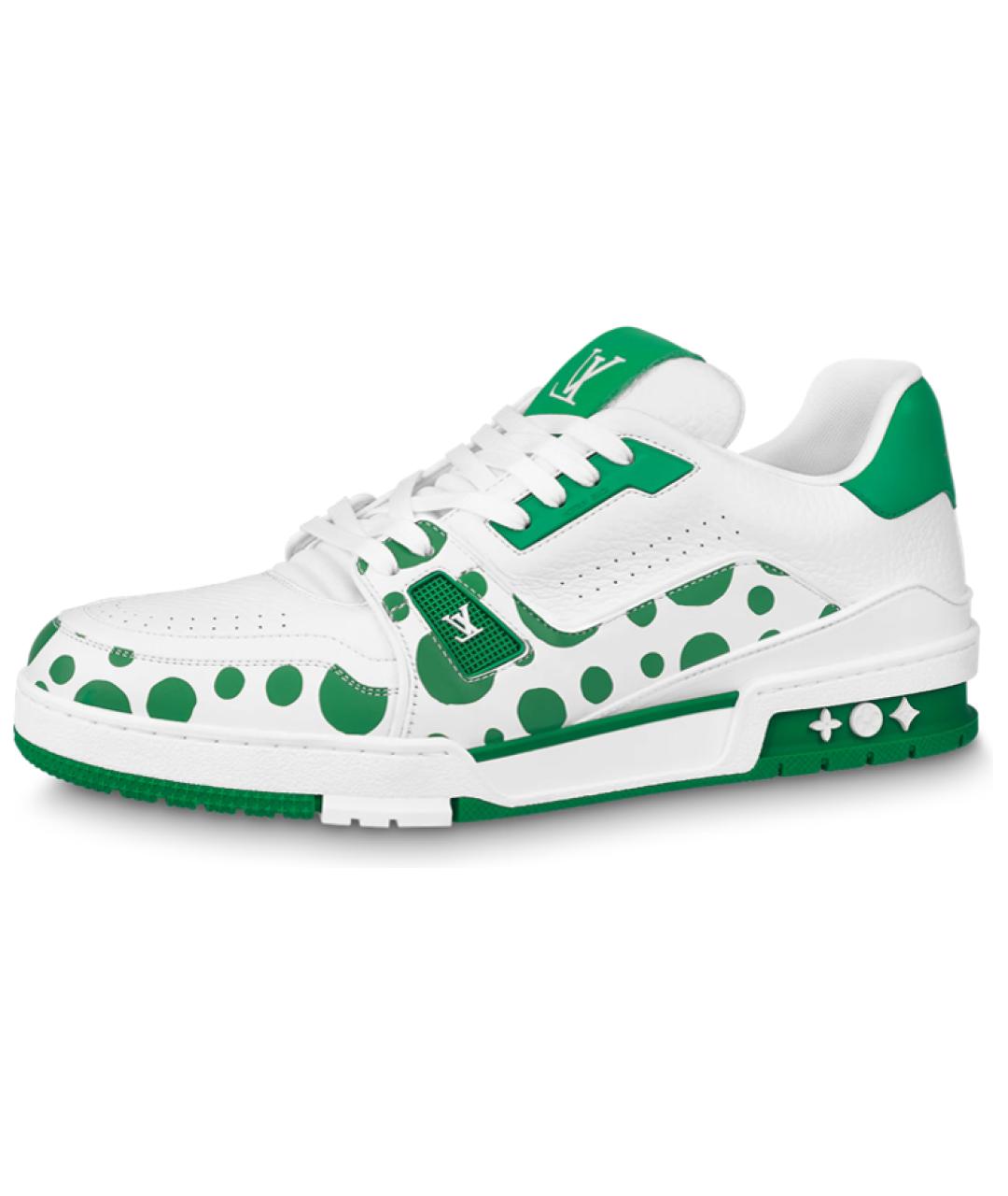 LOUIS VUITTON Белые кожаные кроссовки, фото 5