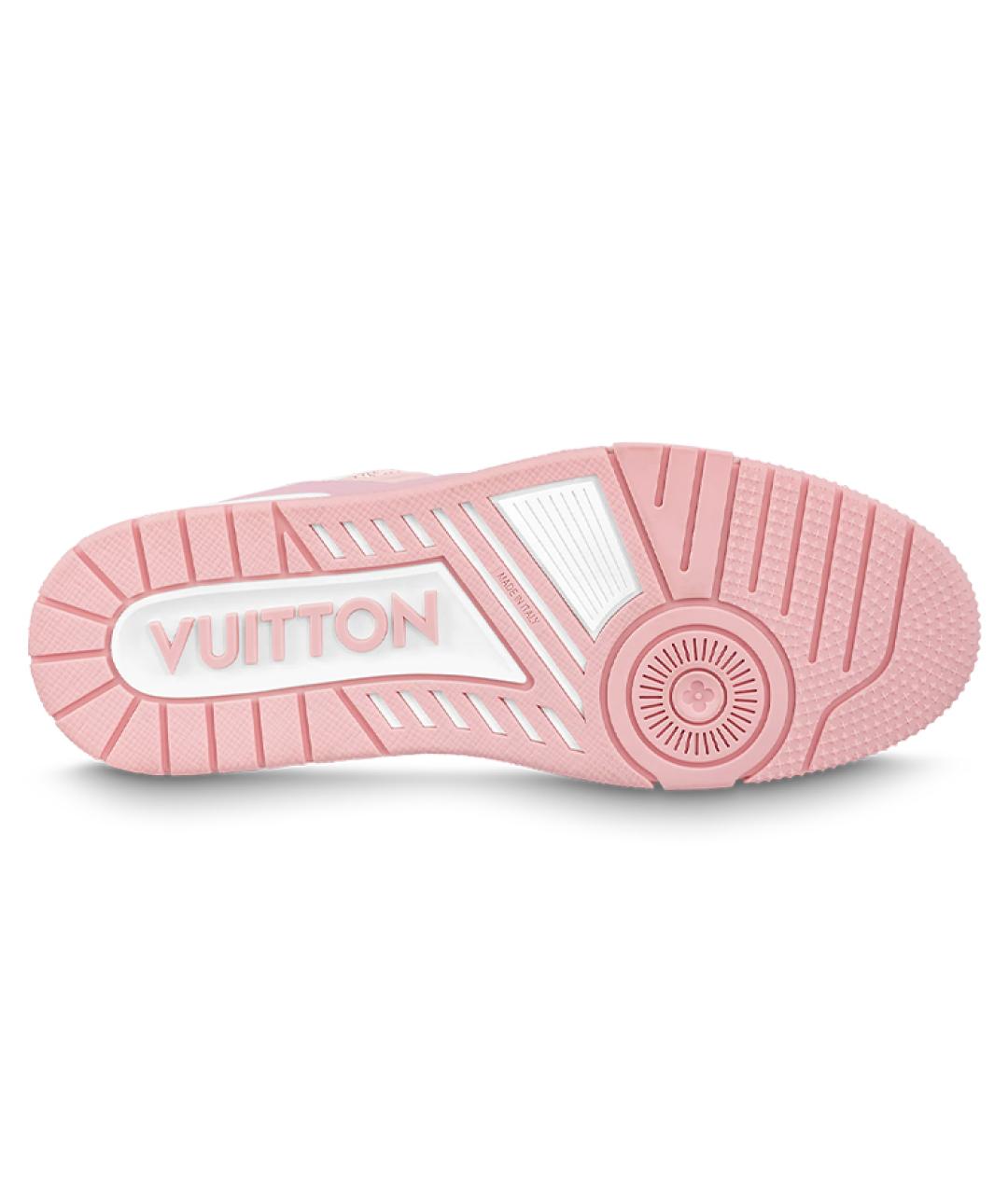 LOUIS VUITTON Розовые кожаные кроссовки, фото 5