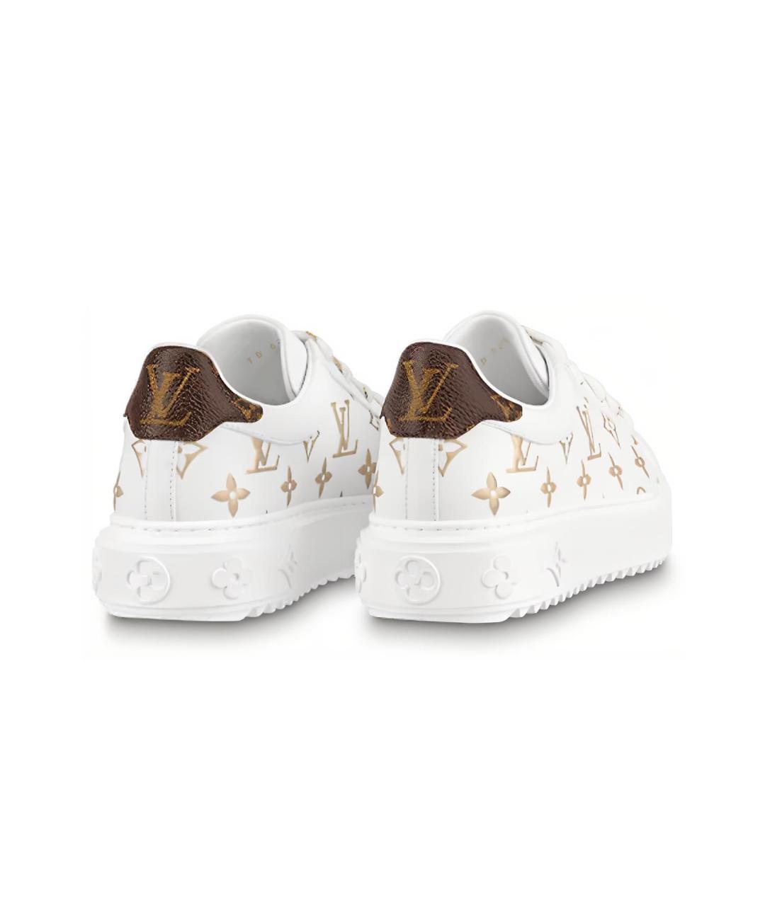 LOUIS VUITTON Белые кожаные кроссовки, фото 4