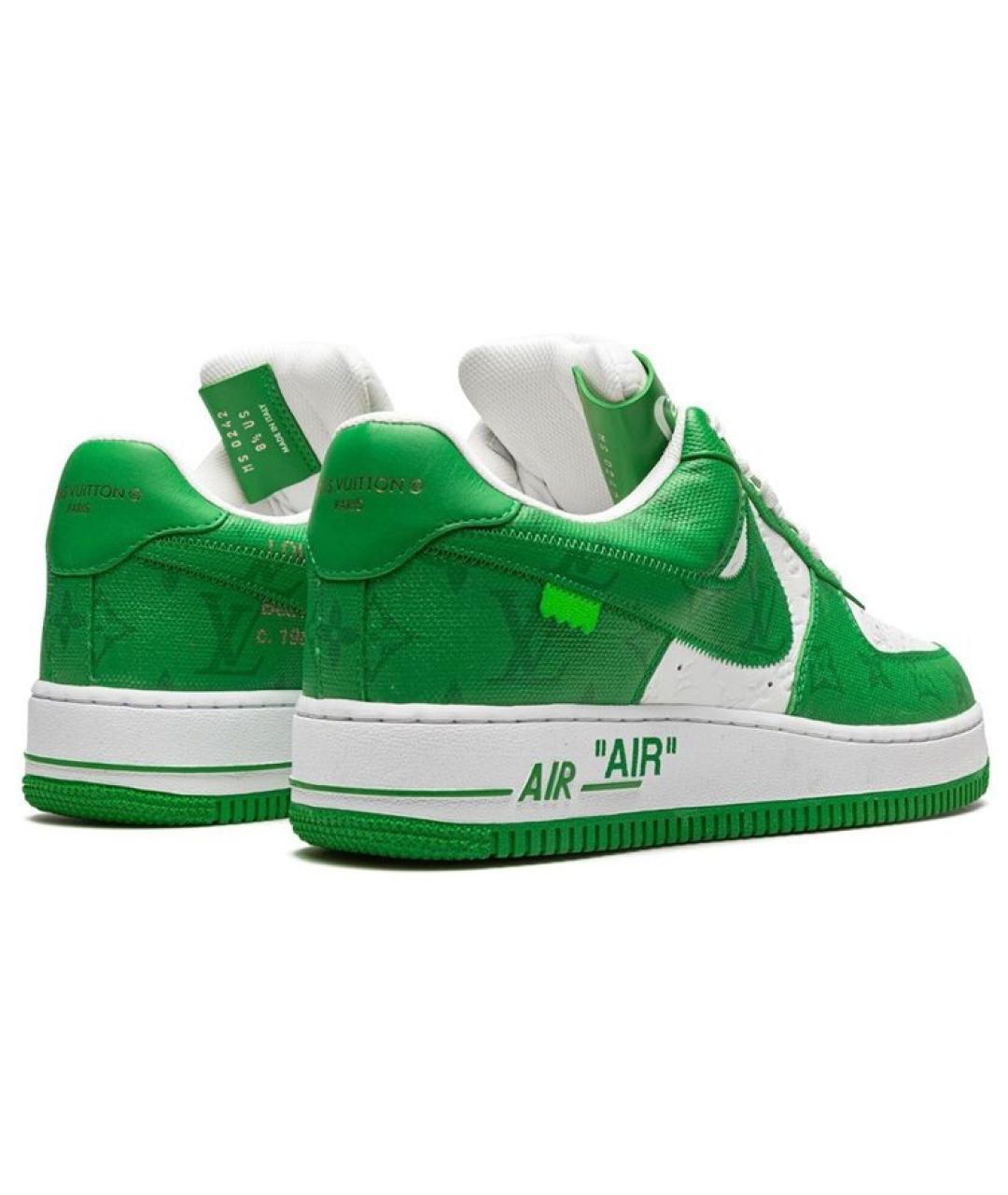 LOUIS VUITTON Зеленые кожаные кроссовки, фото 4