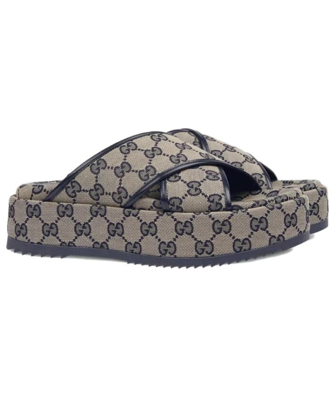 GUCCI Бежевые сандалии, фото 3
