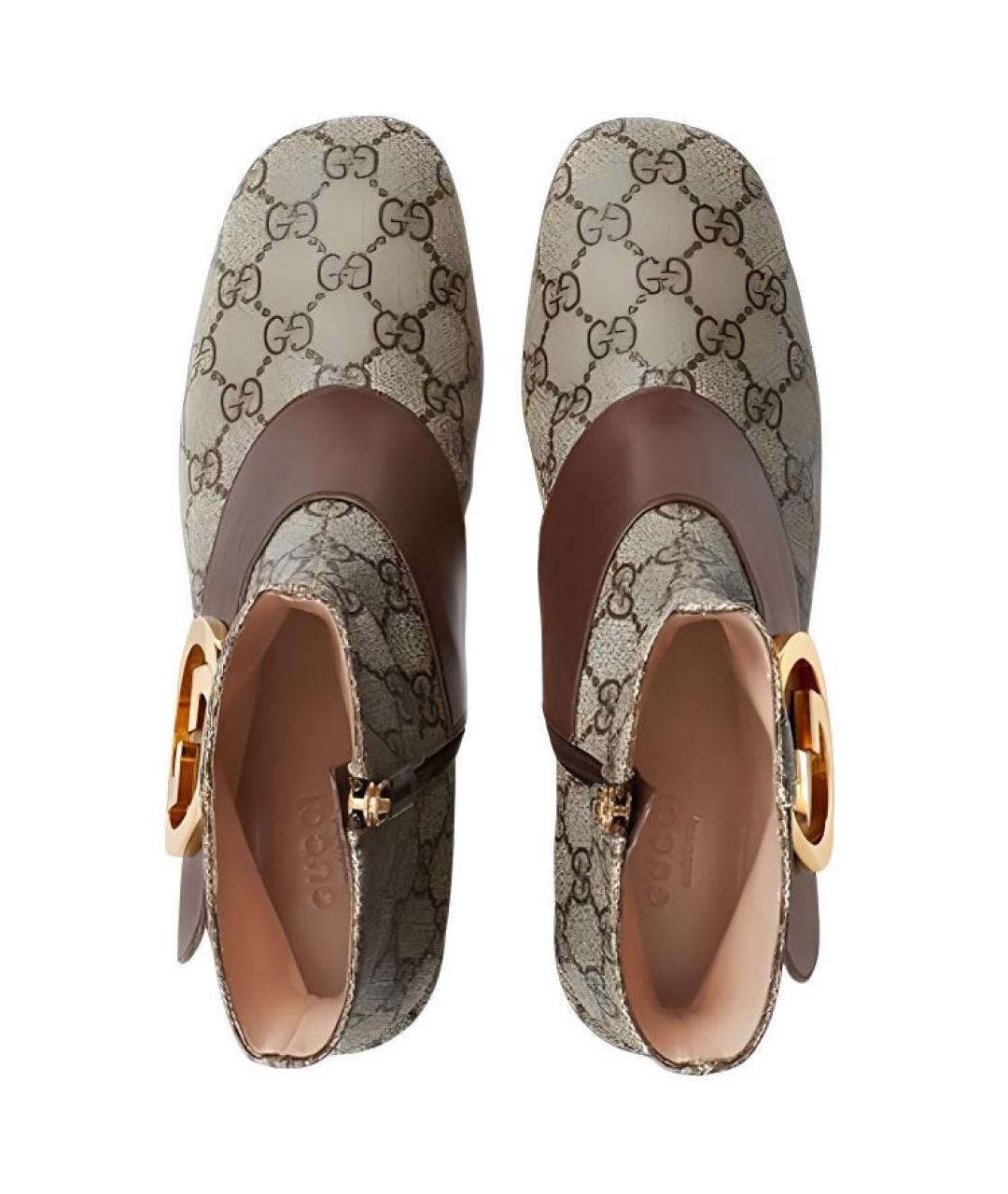 GUCCI Бежевые ботильоны, фото 4