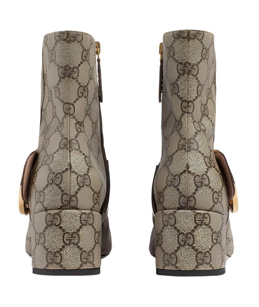 GUCCI Бежевые ботильоны, фото 5