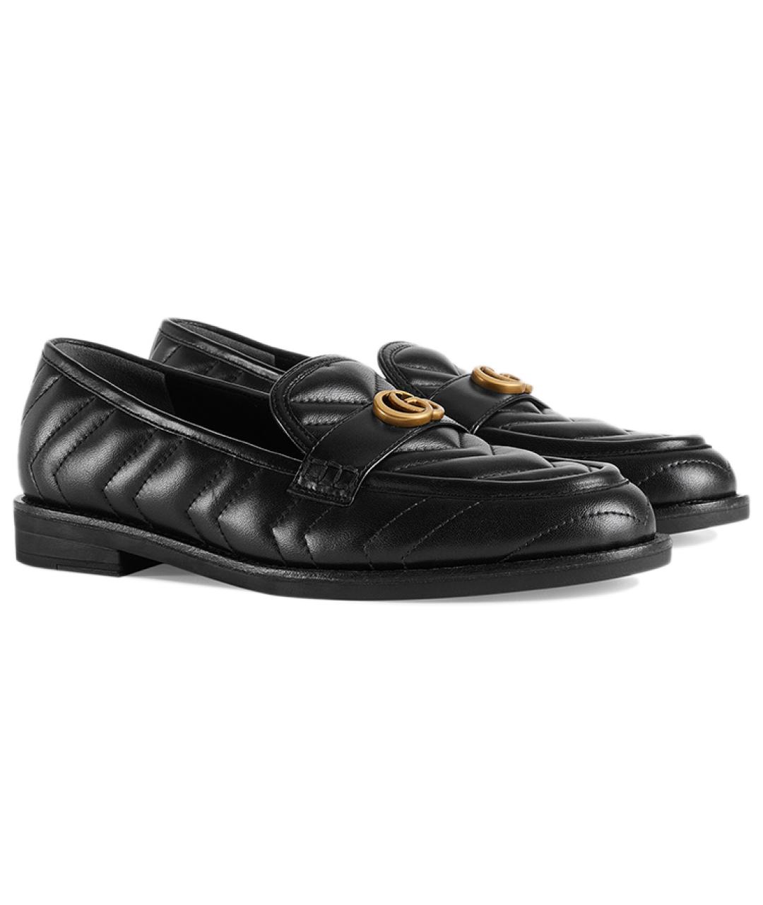 GUCCI Черные кожаные лоферы, фото 3