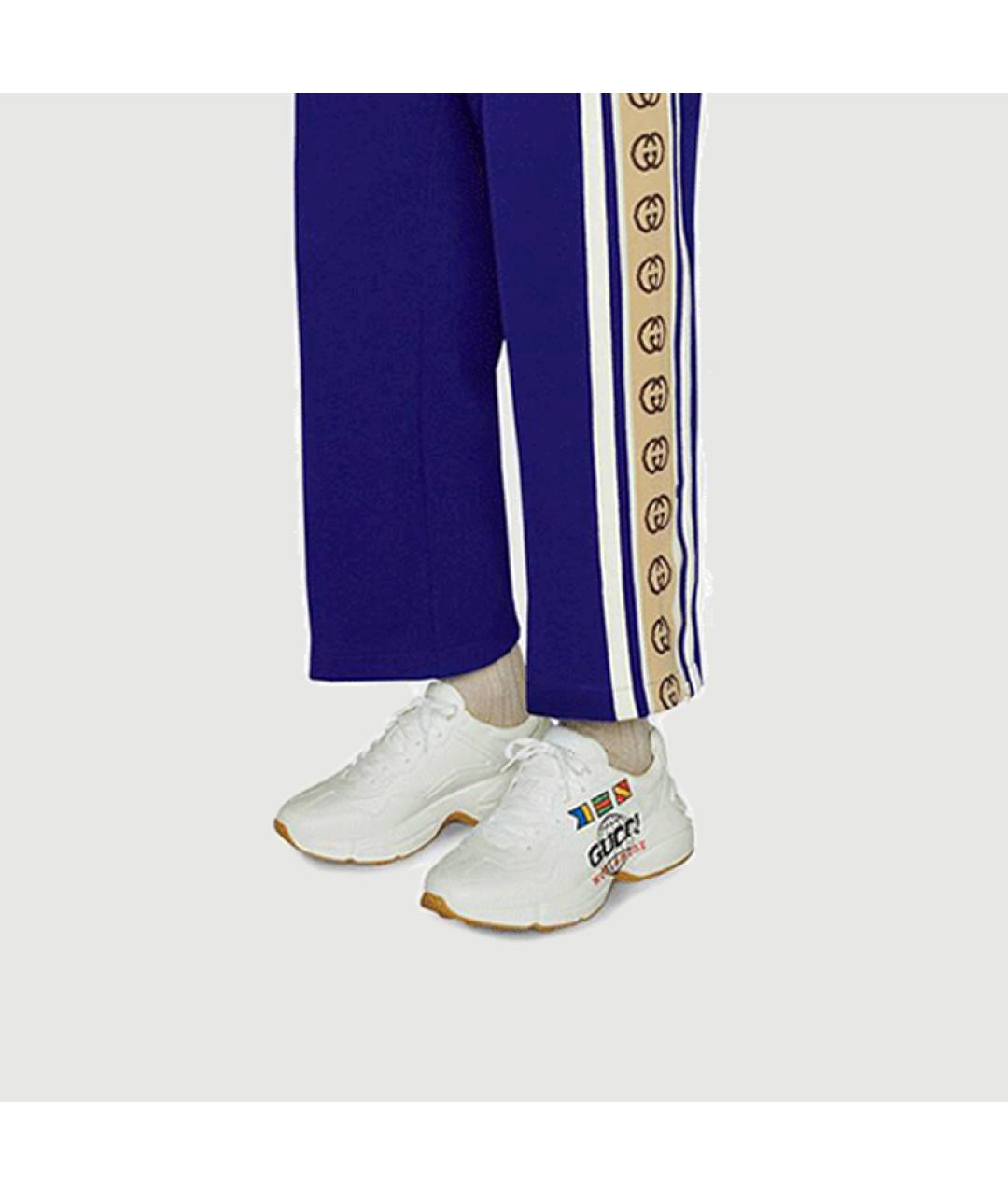 GUCCI Белые низкие кроссовки / кеды, фото 6