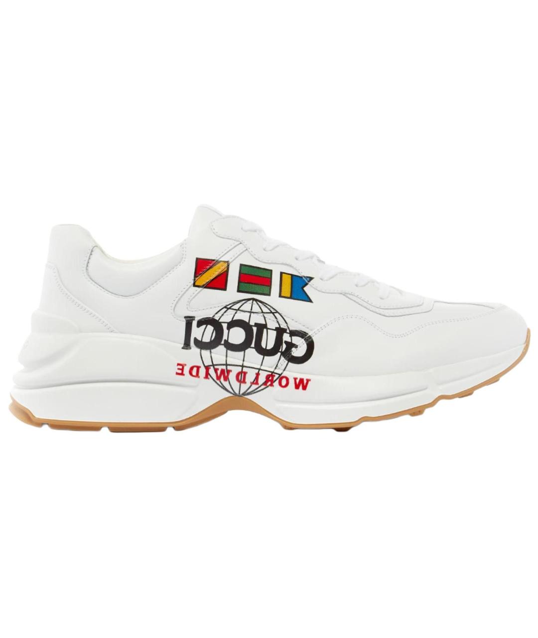 GUCCI Белые низкие кроссовки / кеды, фото 1