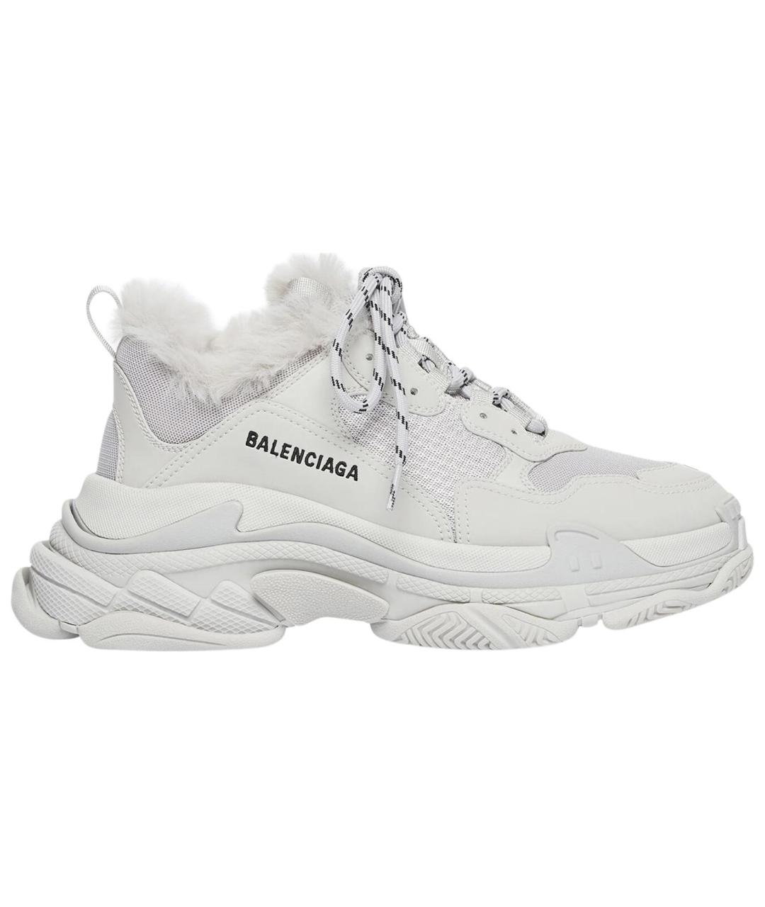 BALENCIAGA Белые низкие кроссовки / кеды, фото 3