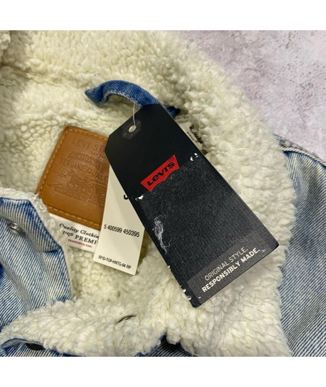 LEVI'S Голубая деним куртка, фото 4