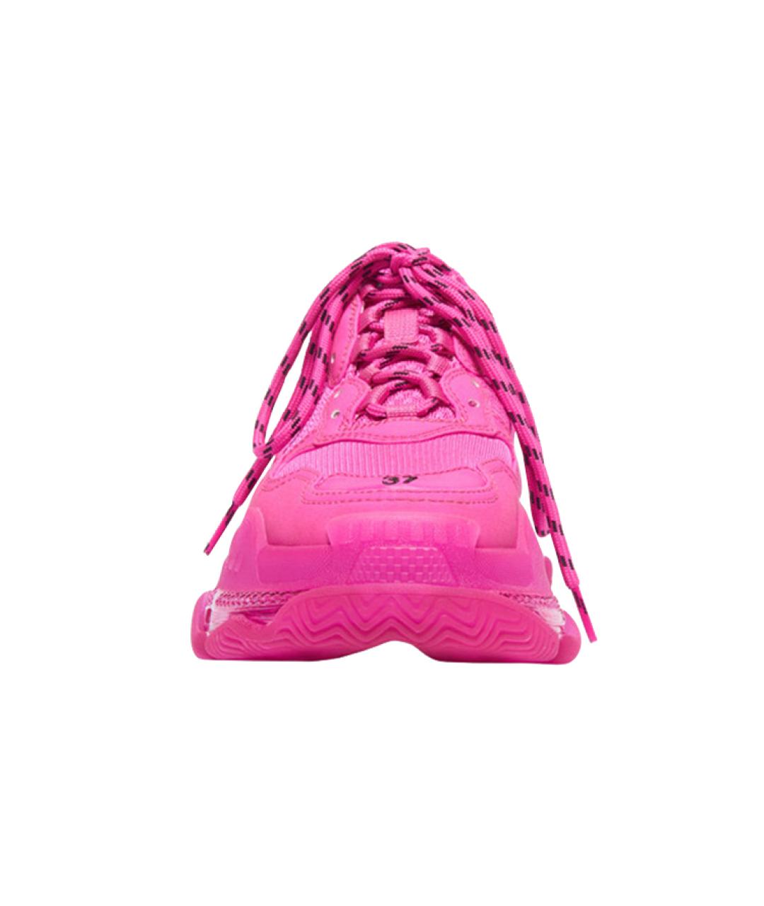 BALENCIAGA Розовые кожаные кроссовки, фото 3