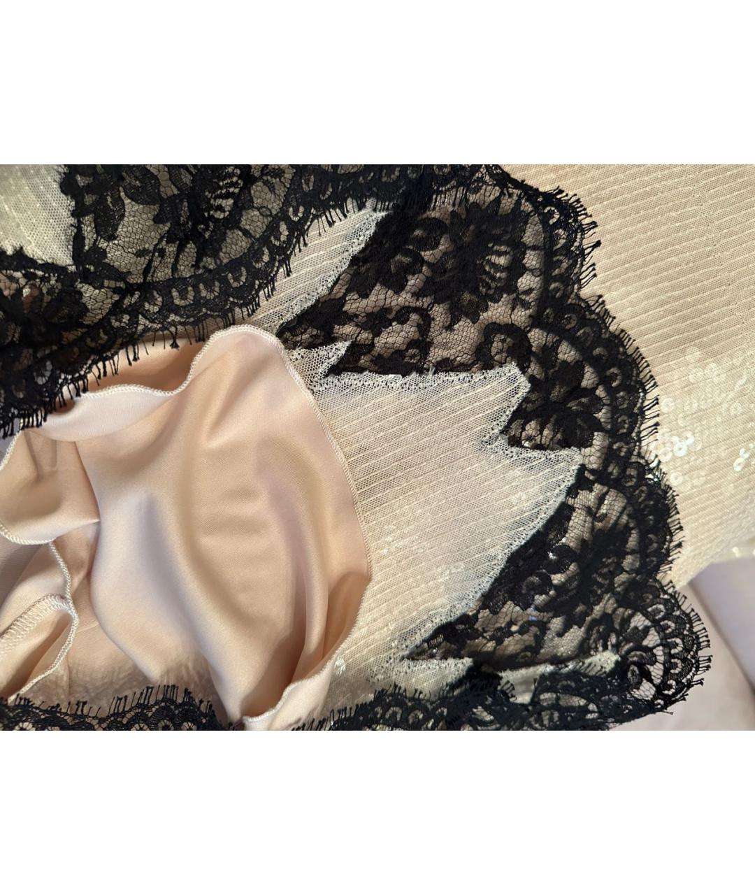 ERMANNO SCERVINO Бежевое полиэстеровое коктейльное платье, фото 6