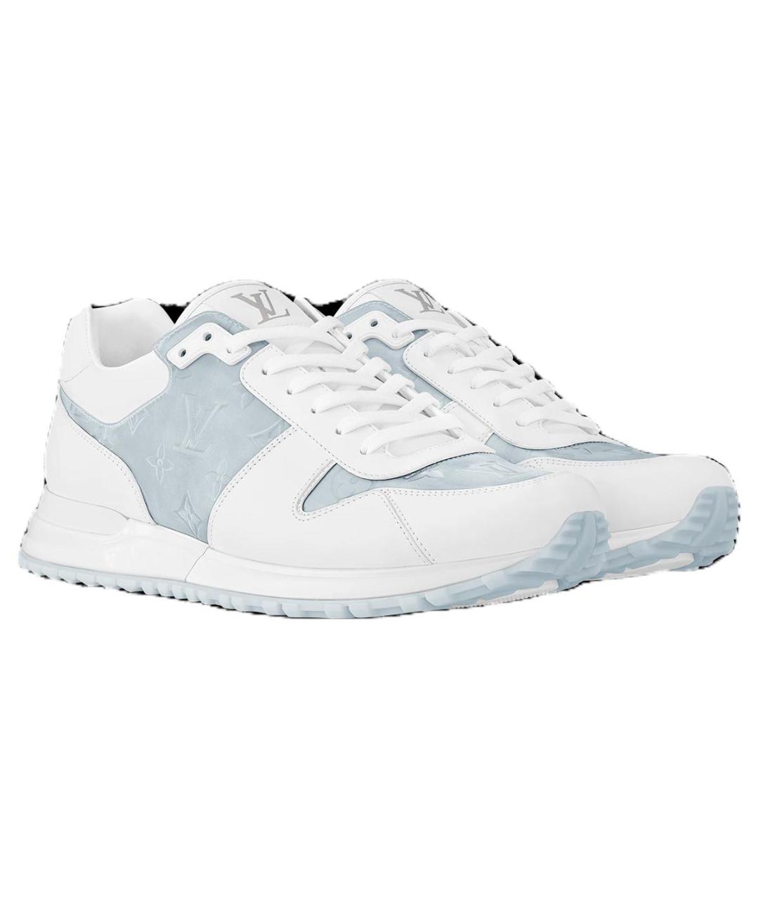 LOUIS VUITTON Серые кожаные низкие кроссовки / кеды, фото 4