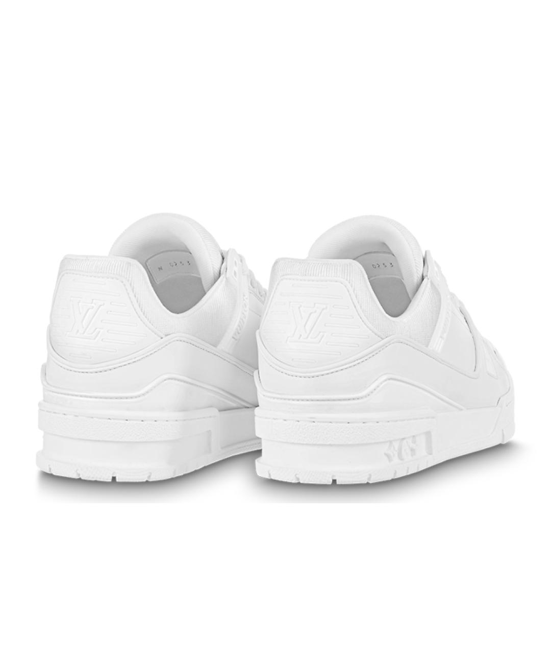 LOUIS VUITTON Белые кожаные кроссовки, фото 4