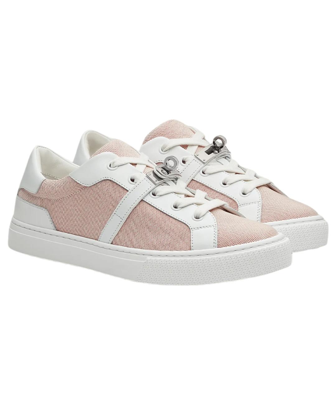 HERMES Мульти бархатные кроссовки, фото 4