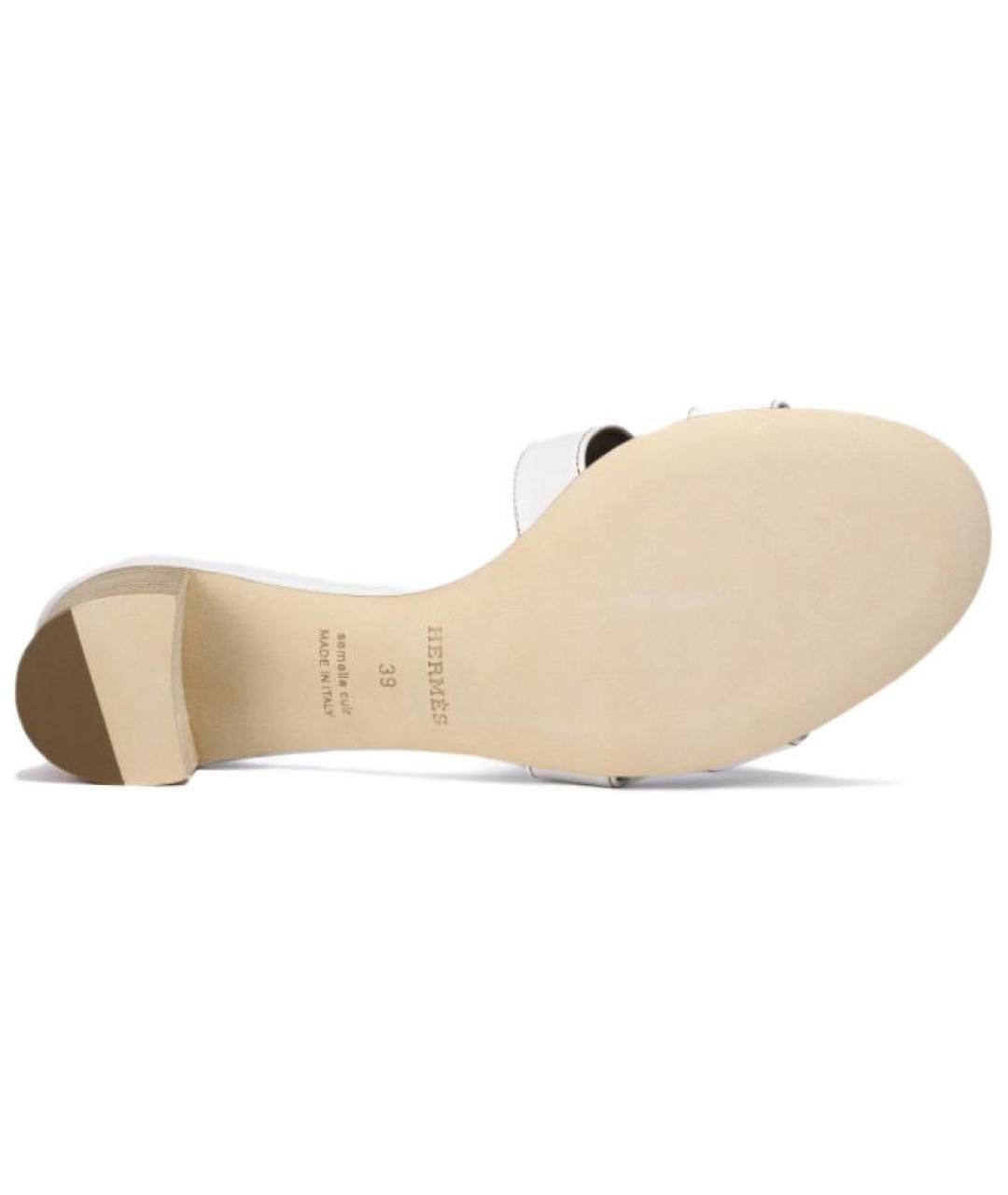 HERMES Белые сандалии, фото 5