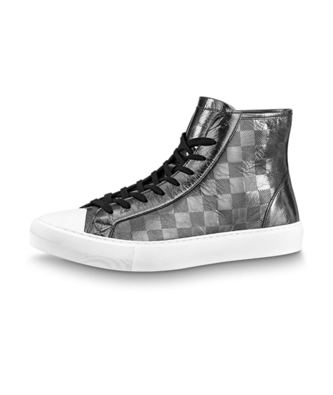 LOUIS VUITTON Серые высокие кроссовки / кеды, фото 2