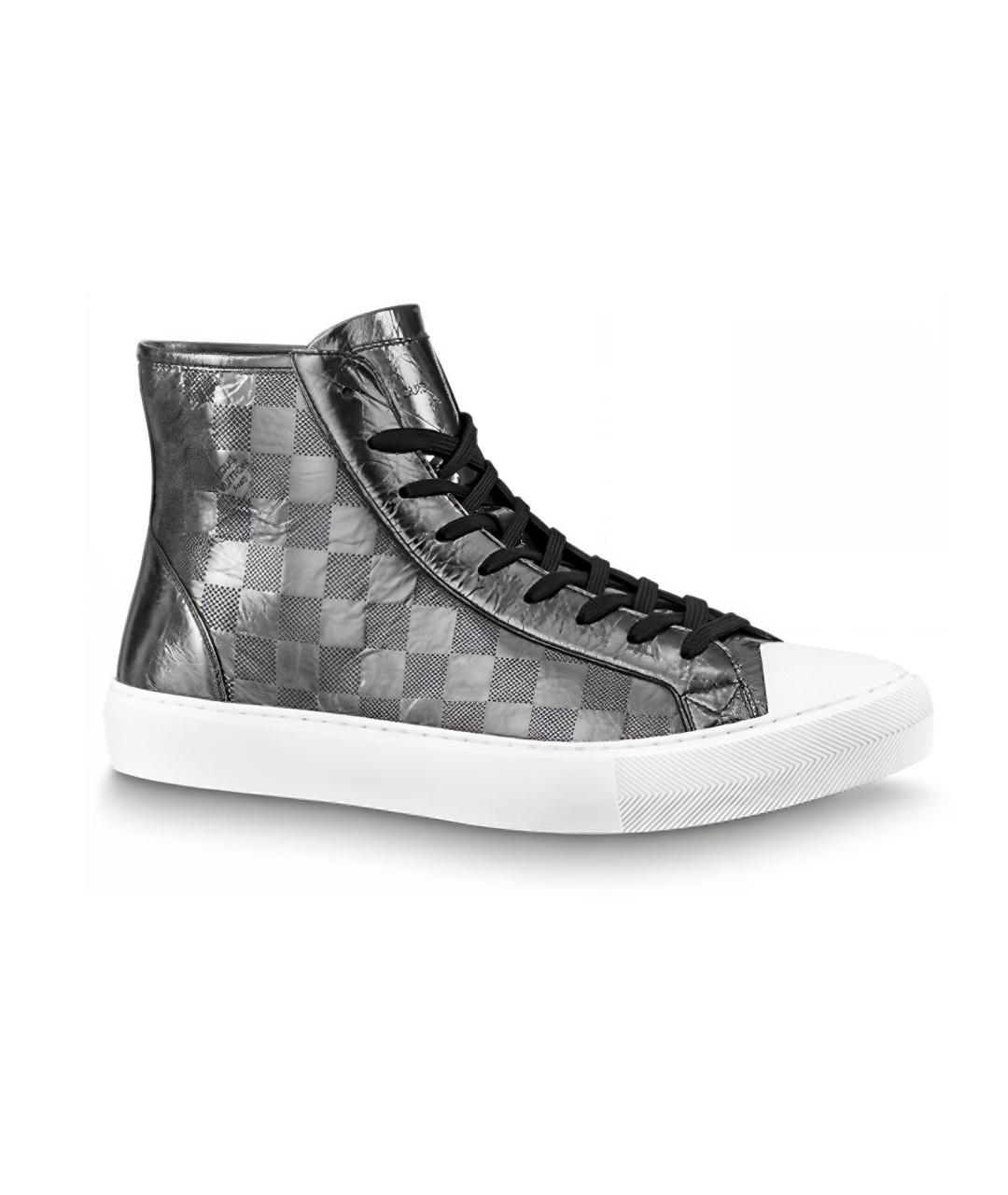 LOUIS VUITTON Серые высокие кроссовки / кеды, фото 1