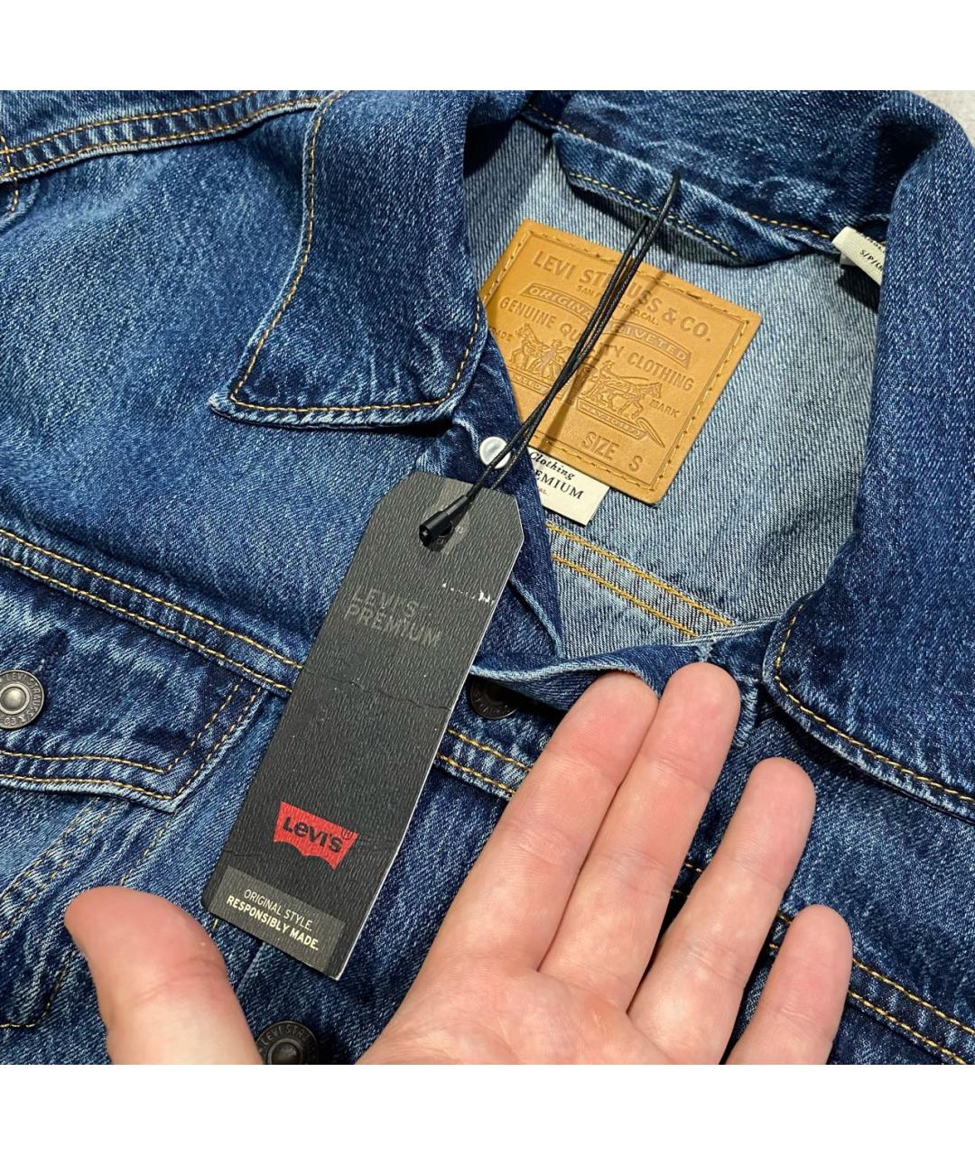 LEVI'S Синяя деним куртка, фото 4