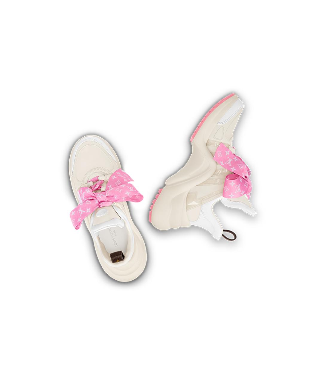 LOUIS VUITTON Белые кожаные кроссовки, фото 4