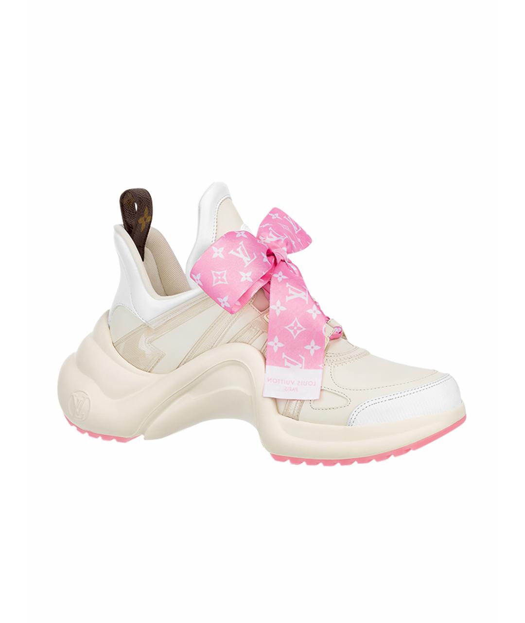 LOUIS VUITTON Белые кожаные кроссовки, фото 1